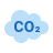 Paraparje e CO2 gas symbol