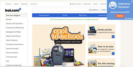 Wanneer je een website bezoekt die aangesloten is bij Sponsorkliks ontvang je een melding.