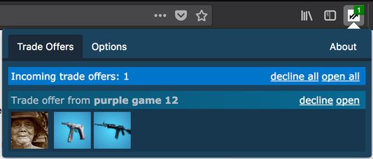 Trade offers quick view page