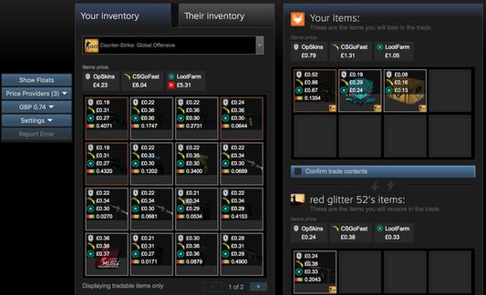Trade offers page