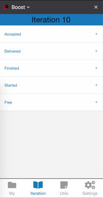 This is the "iteration" screen. You can view the stories of the current iteration only.