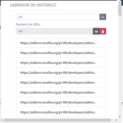 Tela com resultados