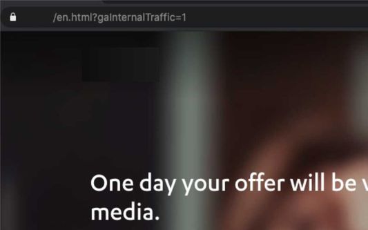 gaInternalTraffic query parameter automatically added