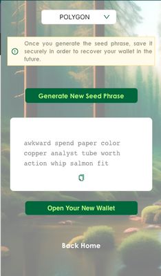 C2R wallet create new account page