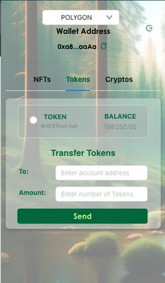 C2R Wallet View & Transfer Tokens