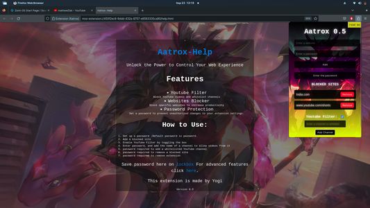 Help page