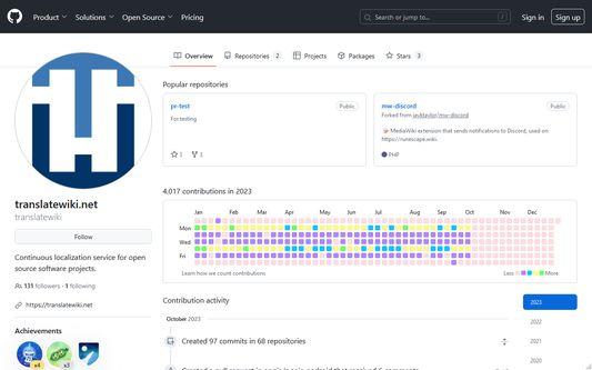 Edited user profile example