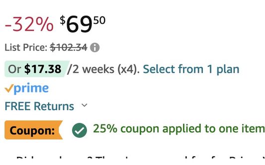 A coupon that has been applied automatically