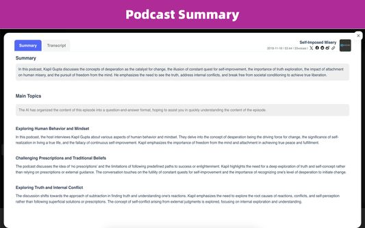 podcast summary