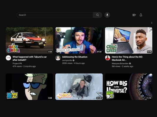 Demonstration of home page