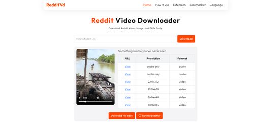Download your favorite Reddit video in a click with RedditVd
