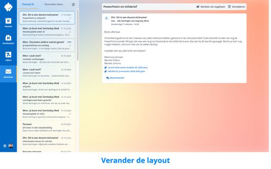 Change the layout