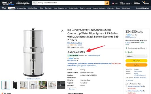 Amazon product info