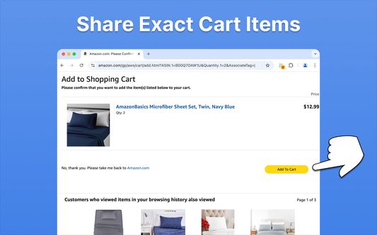Share Entire Amazon Cart