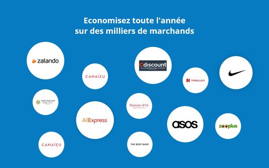 Economisez toute l'année sur des milliers de marchands.