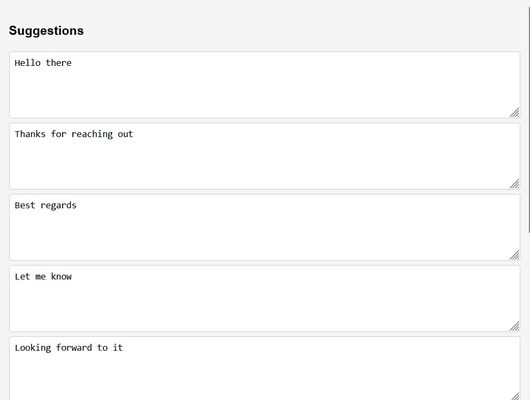 Added suggestions