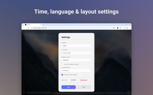 Time, language & layout settings