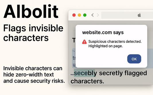 Detects invisible and zero-width characters
Helps flag hidden characters that can cause display or security issues.