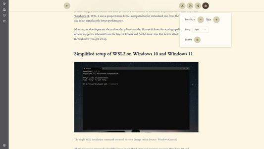 RWD- Read without clutter. Change font size, font famiily and theme