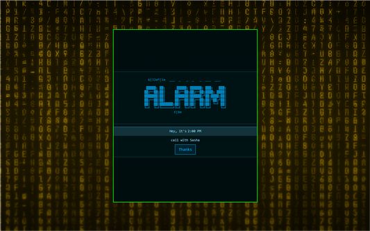 Eye-catching alarm notifications with ASCII art