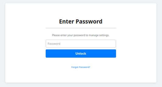 Your settings are protected. Enter your password to manage your blocklists and preferences.