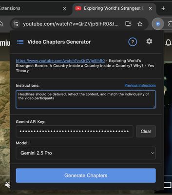 Extension Popup Interface (Main Screenshot)