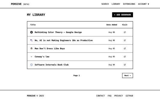 Build your own library of all the great articles you've read