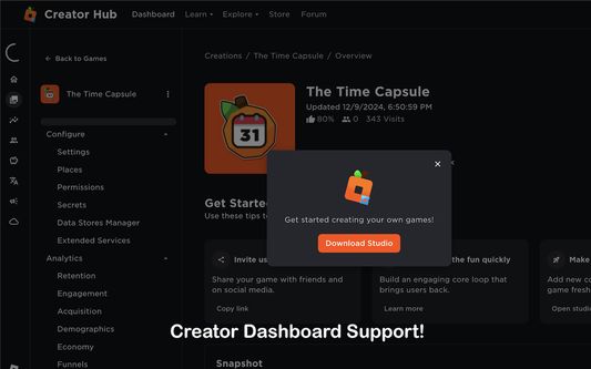 Creator Dashboard Example